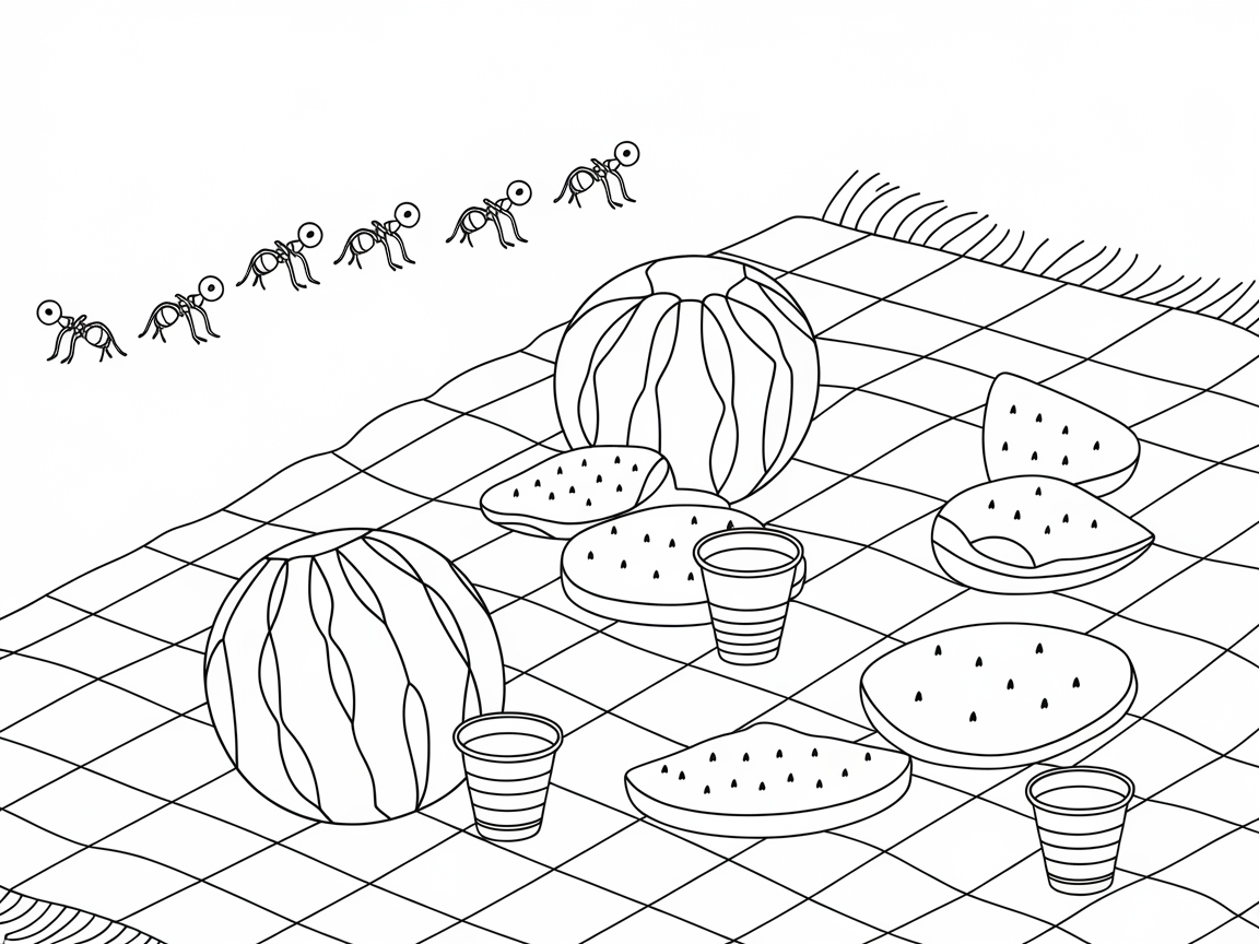 Picnic Antics with Watermelon and Friends