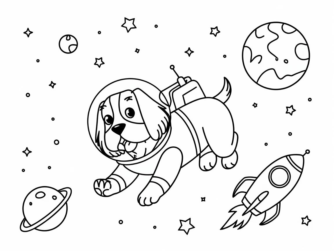 Adventure Awaits with Space Explorer Spaniel