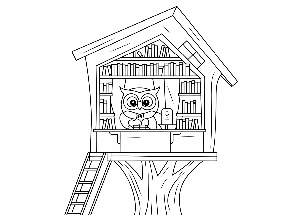 Uncover Wisdom with This Owl Treehouse Library