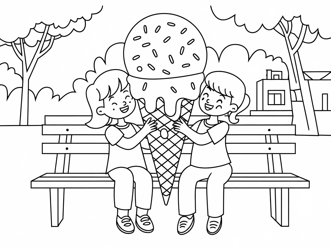 Sharing Sweet Moments on a Summer Day