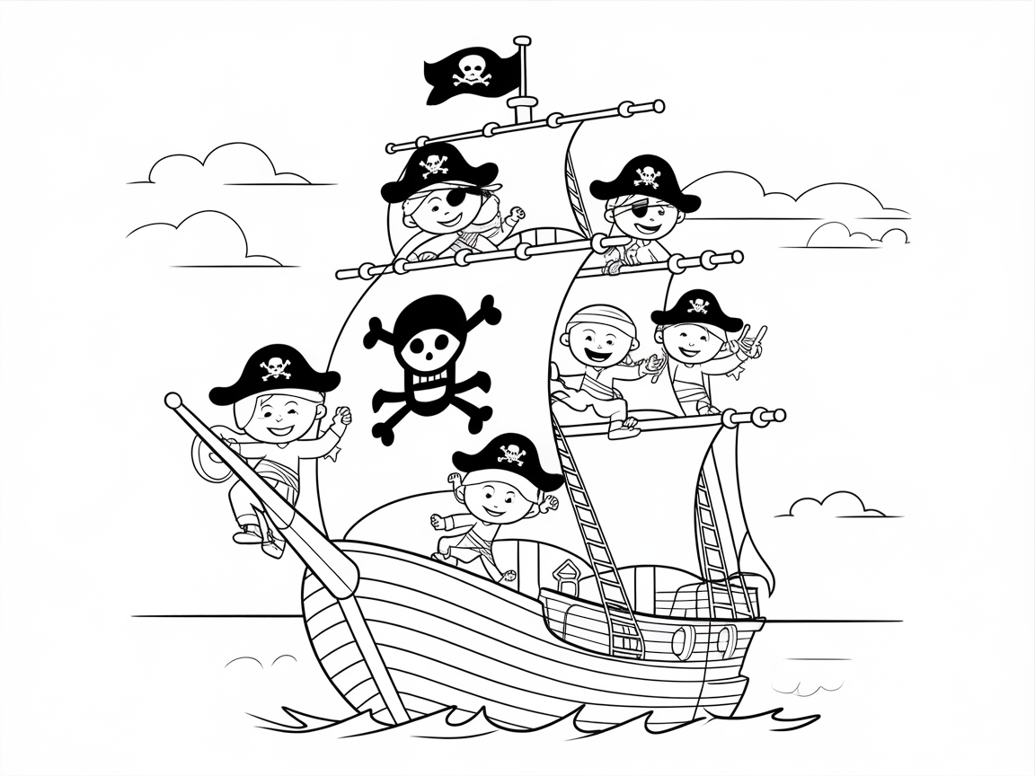 Ahoy! Join the Cheerful Pirates on Their Seafaring Adventure