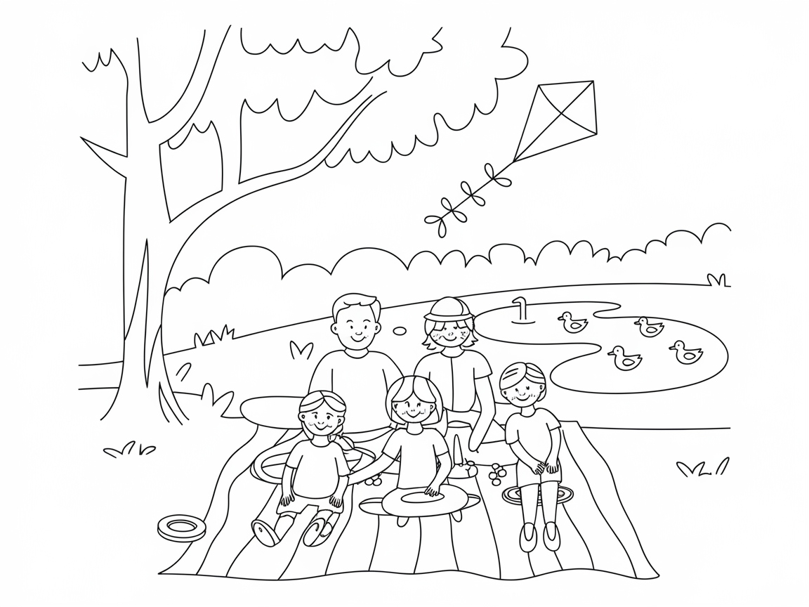 Enjoy a Sunny Picnic Day with This Relaxing Scene