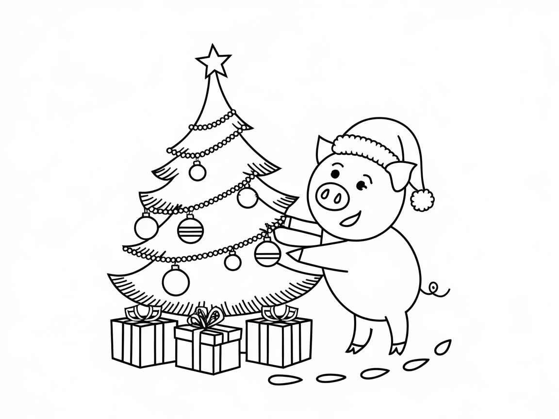 Festive Fun with Christmas Piggy and Tree