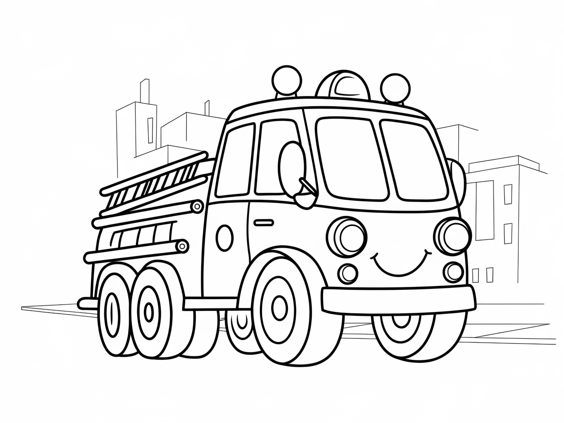 Bring a Smile with This Friendly Fire Truck
