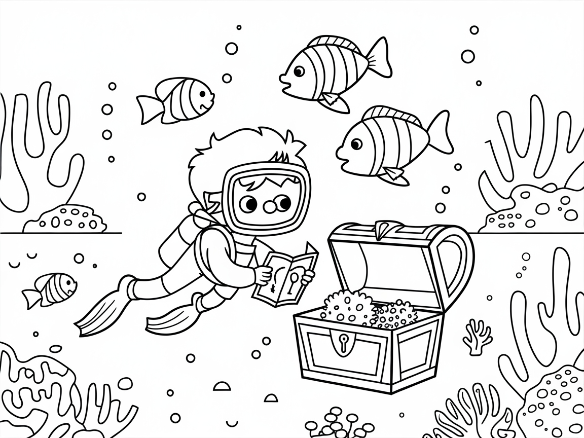 Dive into a Deep-Sea Adventure with This Underwater Scene