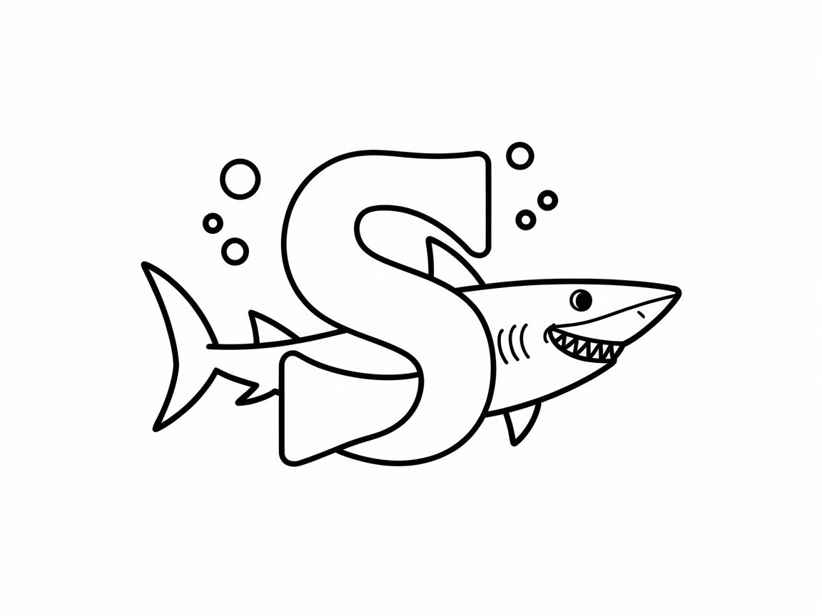 Dive Into Fun with This Sharky S Coloring Page