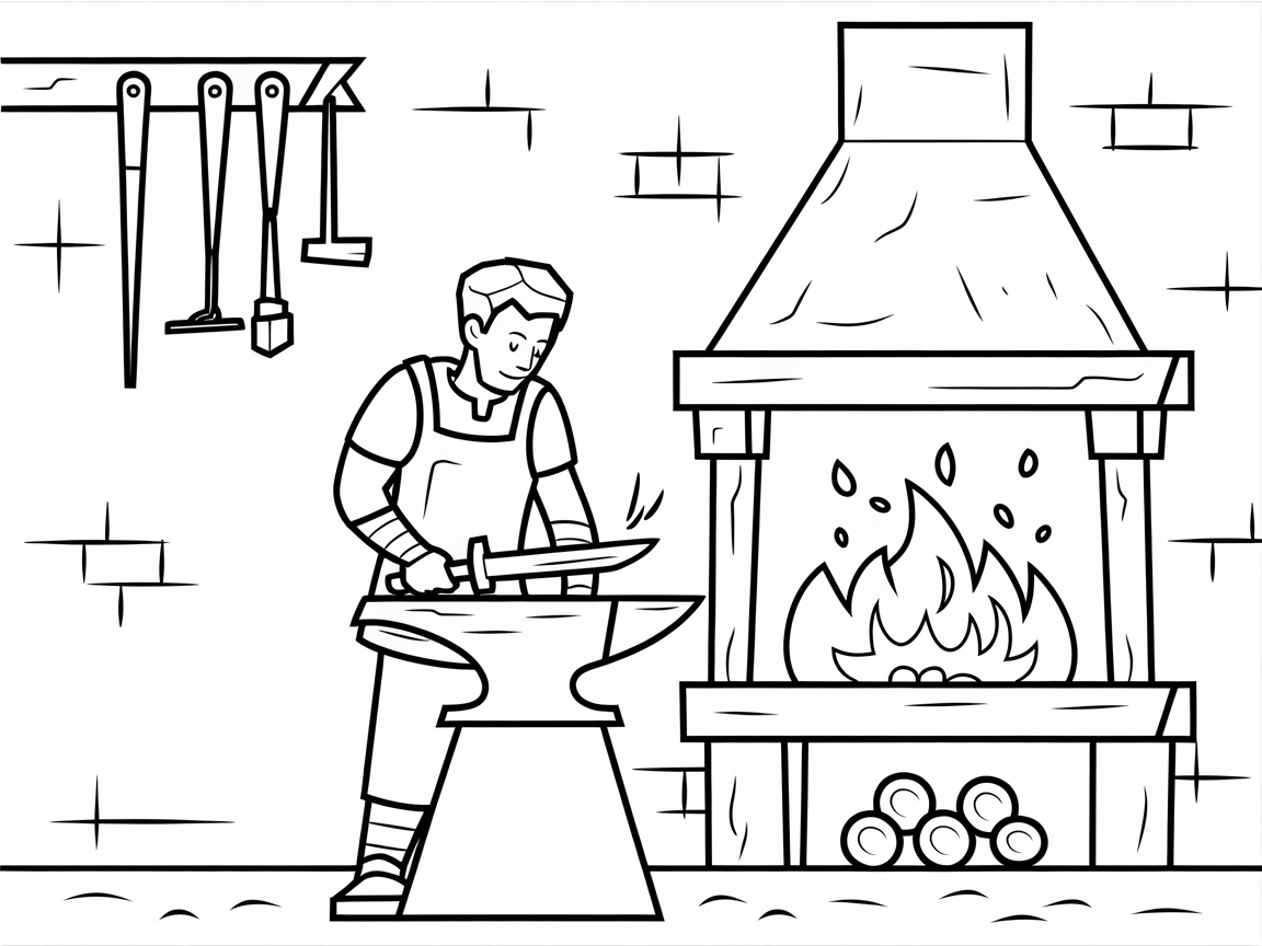 Crafting a Legendary Sword in the Forge