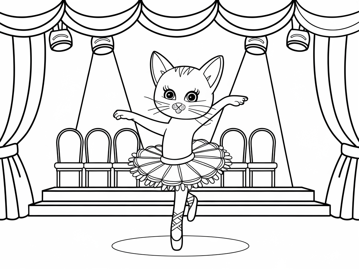 Adorable Kitten Takes Center Stage as a Ballerina
