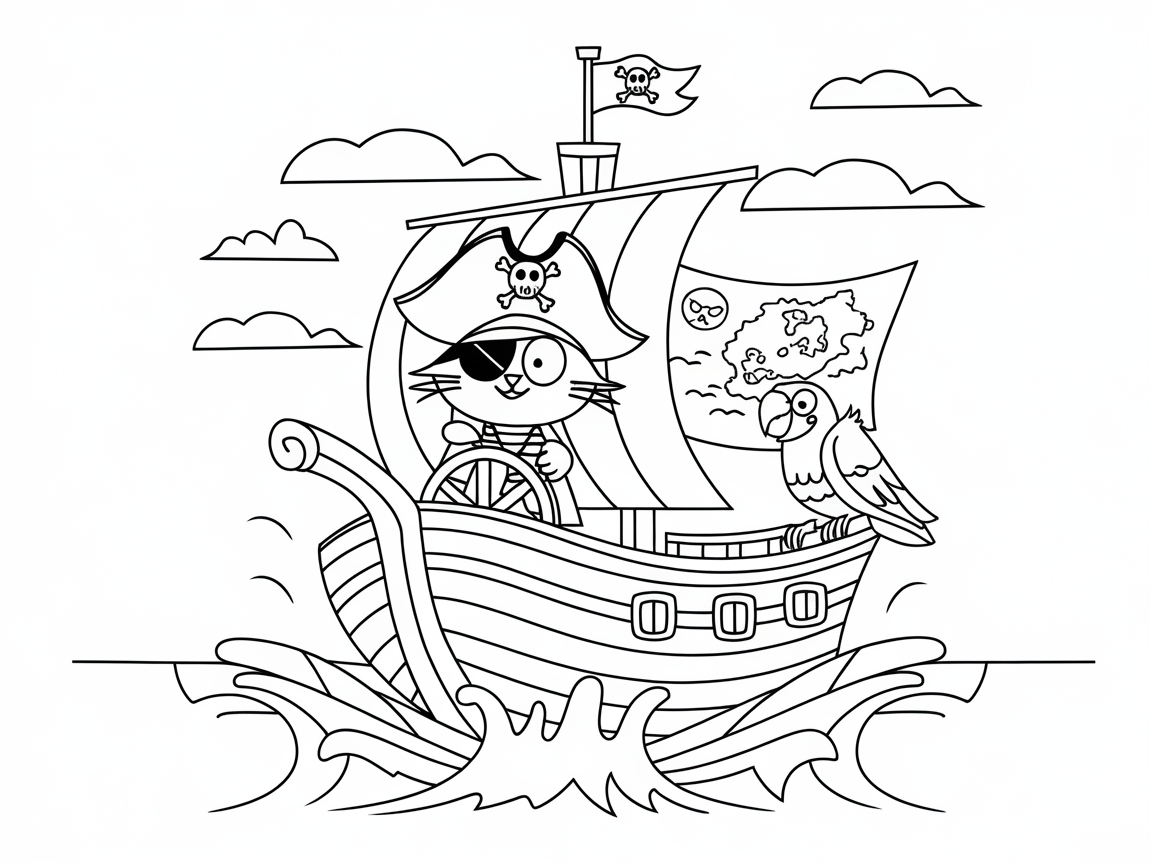 Sail the Seven Seas with This Pirate Adventure Page