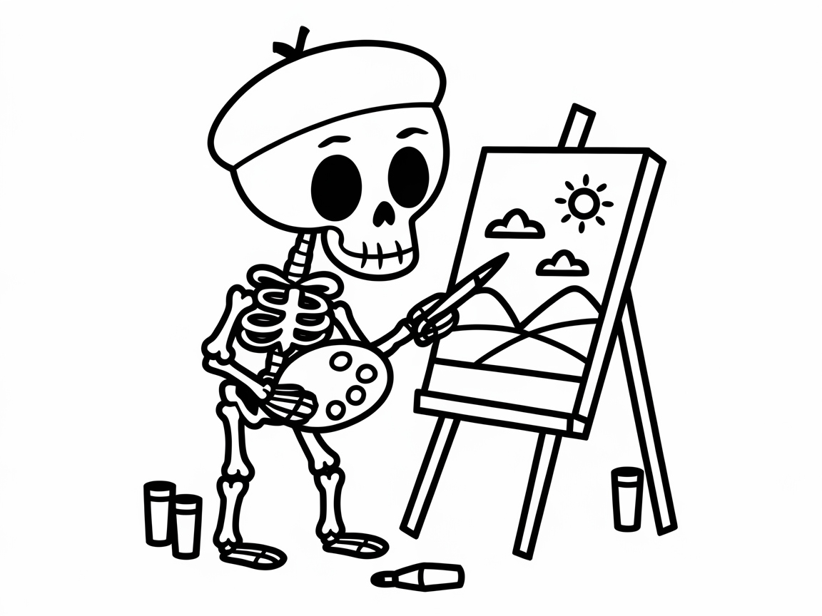 Bring Out Your Inner Artist with This Painting Skeleton