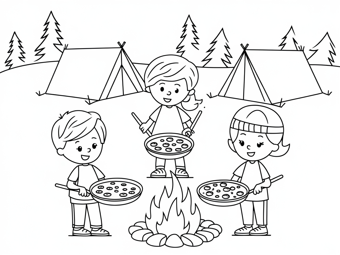 Campfire Pizza Party in the Great Outdoors