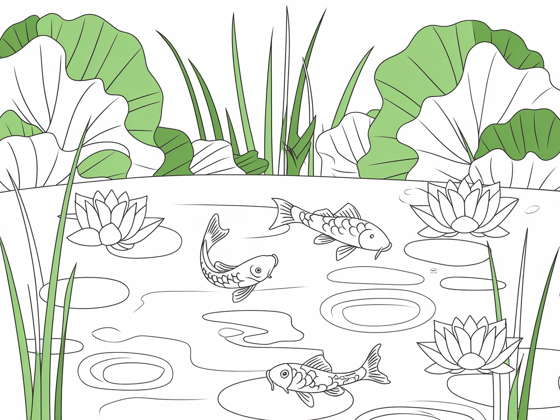 Bring Life to This Serene Koi Pond Scene