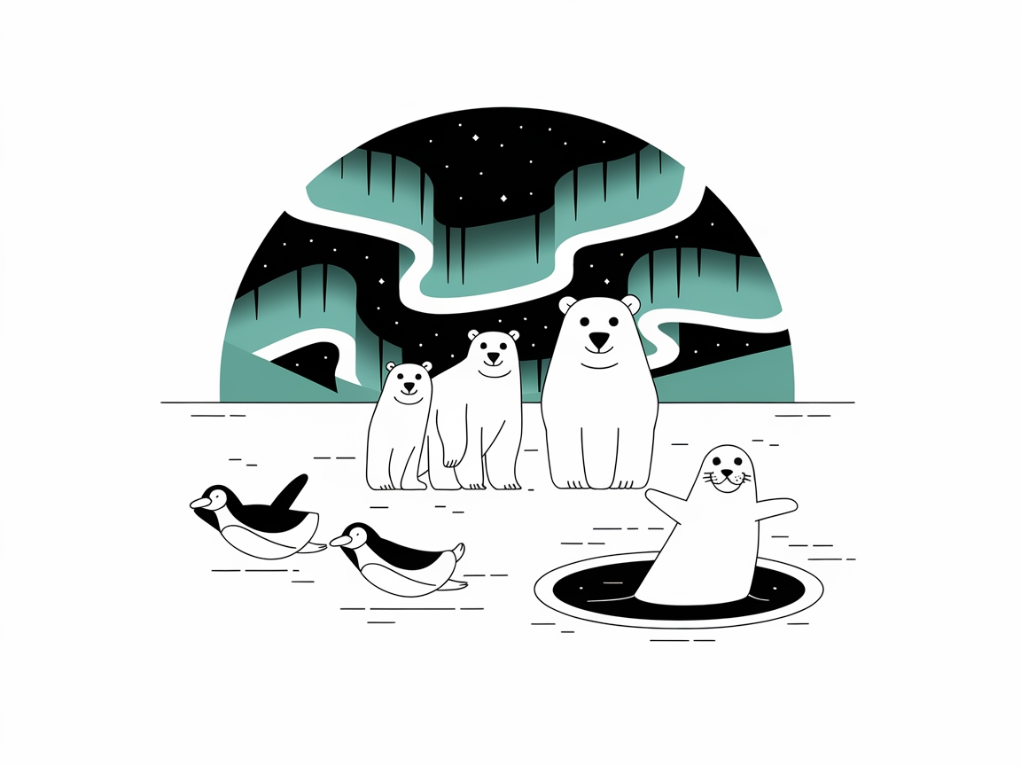 Explore the Arctic with Playful Polar Animals