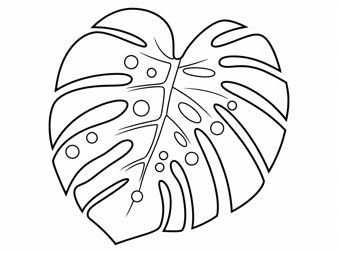 Dive into Tropical Vibes with This Monstera Leaf Page