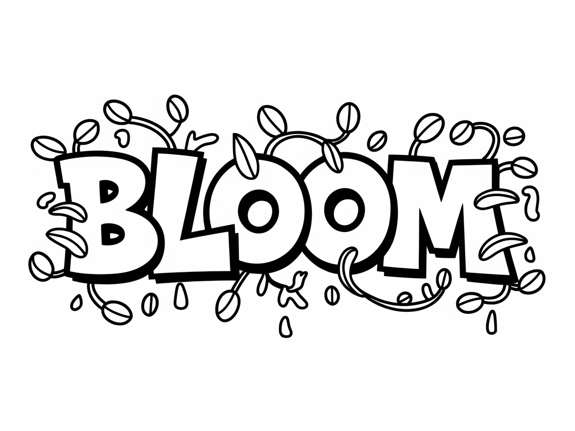 Fun Typography with a Floral Twist: Colorful Expression Awaits