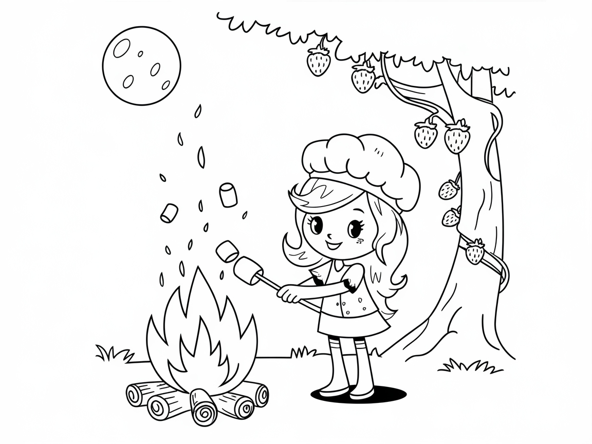 Campfire Fun Under the Strawberry Moon