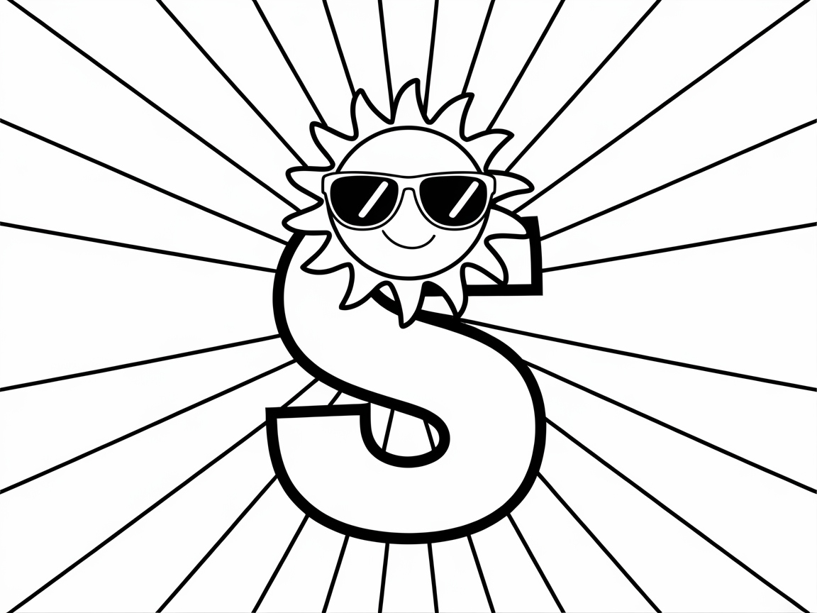 Shine Bright with This Sunny S Coloring Page