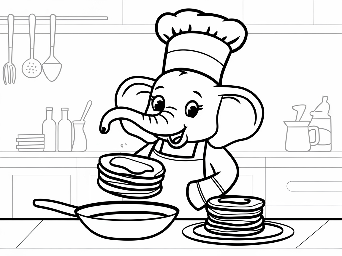 Delightful Kitchen Fun with Chef Elephant