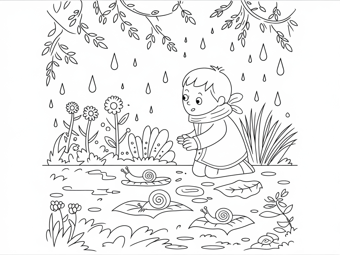 Explore a Rainy Wonderland with Snails and Smiles