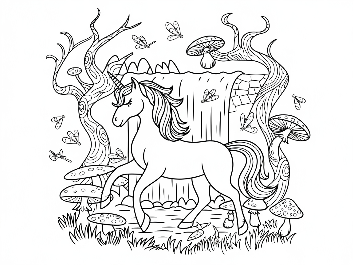 Enchanting Unicorn in a Mystical Forest