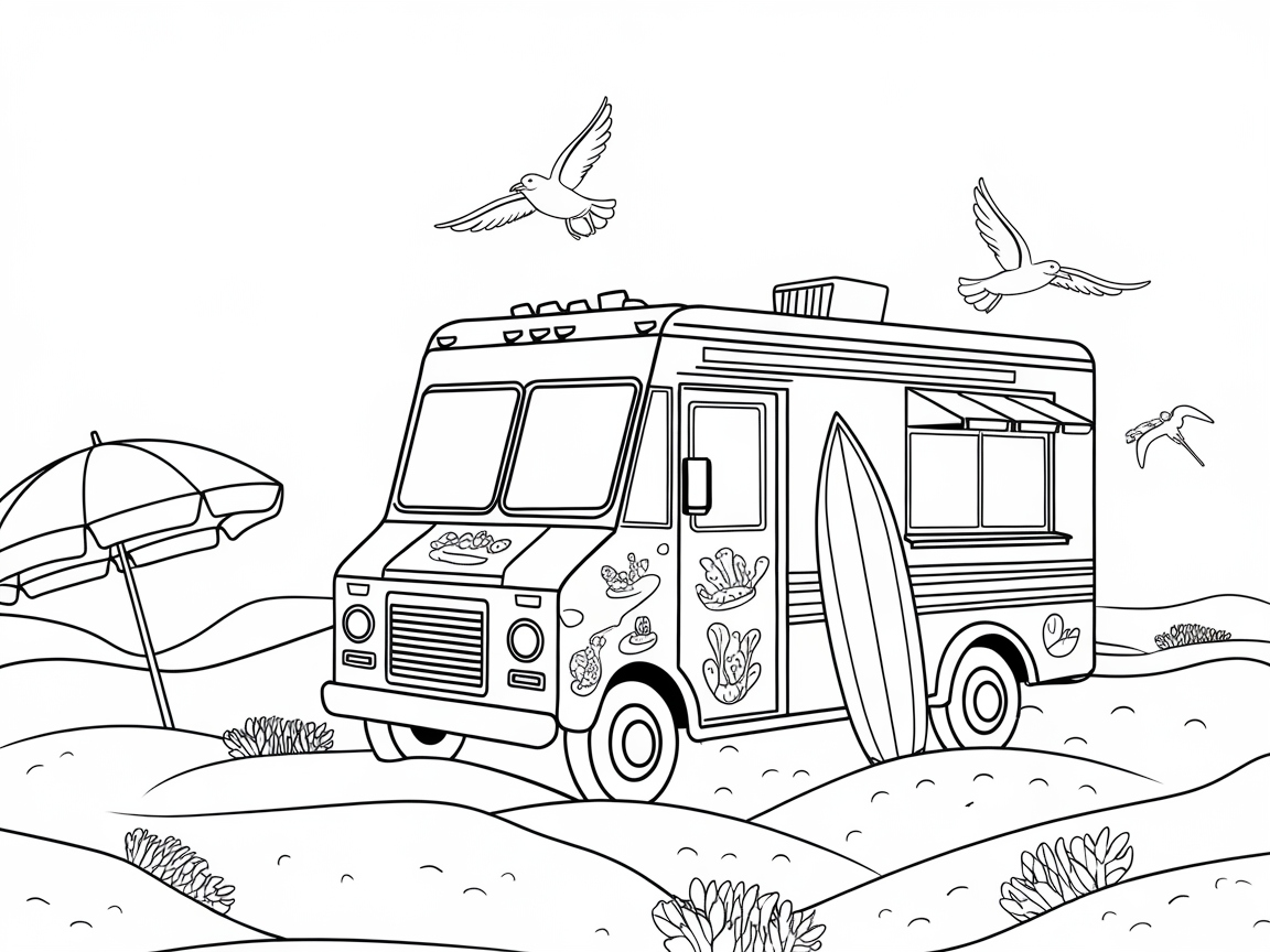 A Day at the Beach with the Ice Cream Van