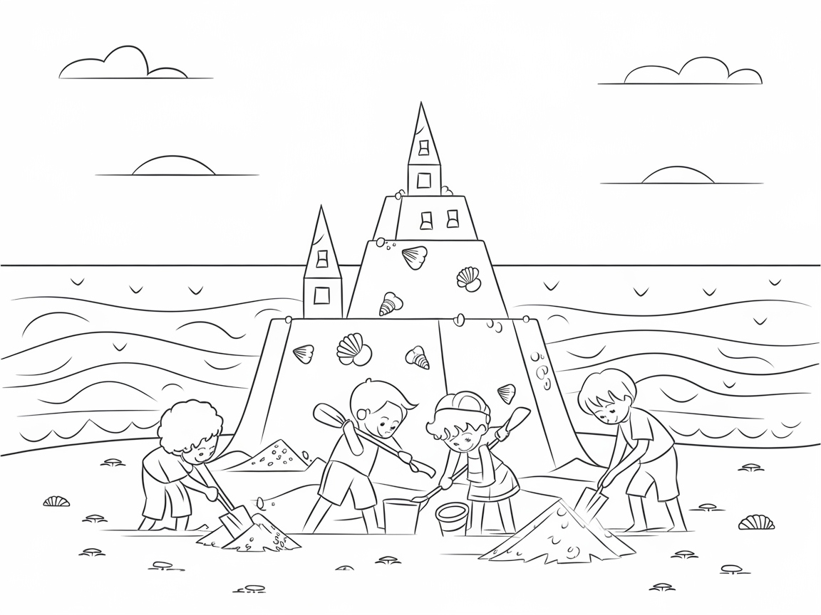 Build Sandcastles with These Creative Kids at the Beach