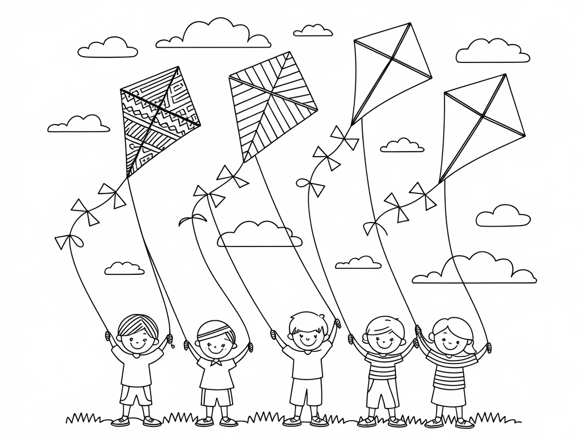 Catch the Breeze with This Playful Kite-Flying Scene