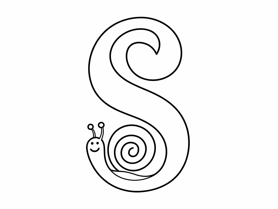 Slow and Steady: Snail S Coloring Page