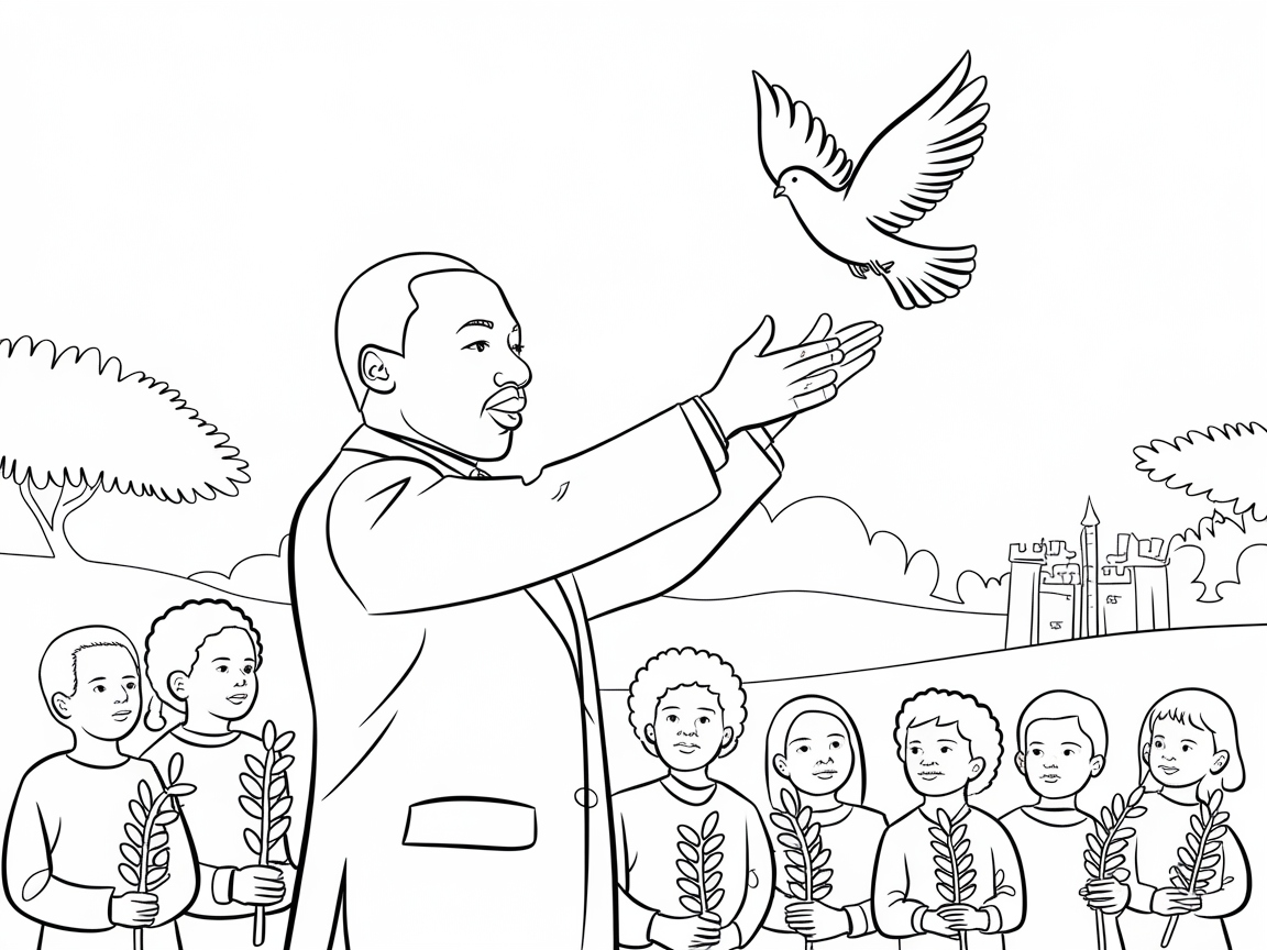 Release Hope with MLK and a Dove of Peace