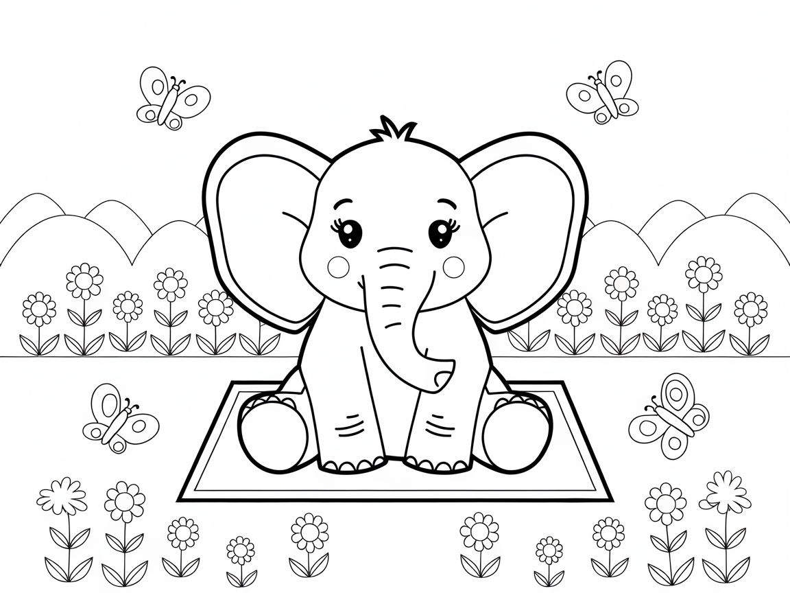 Garden Playtime with a Sweet Elephant Buddy