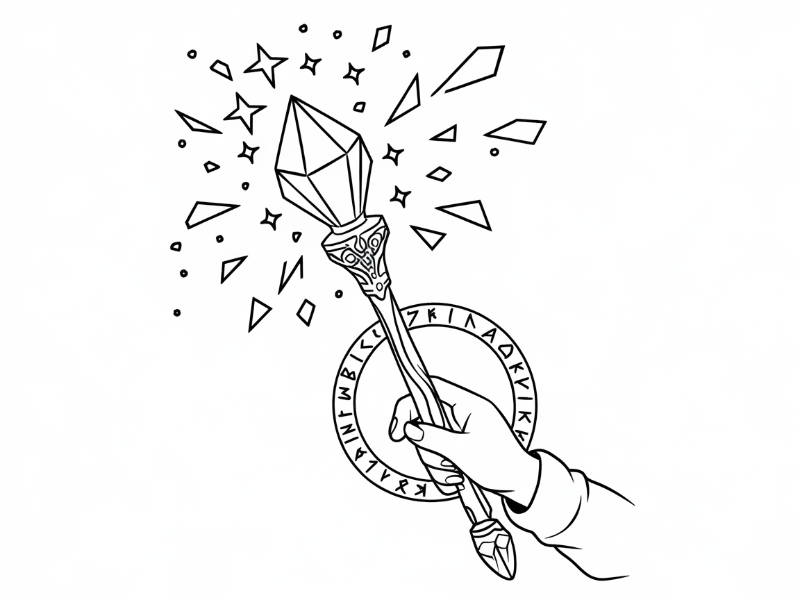 Mystical Magic Wand with Crystals