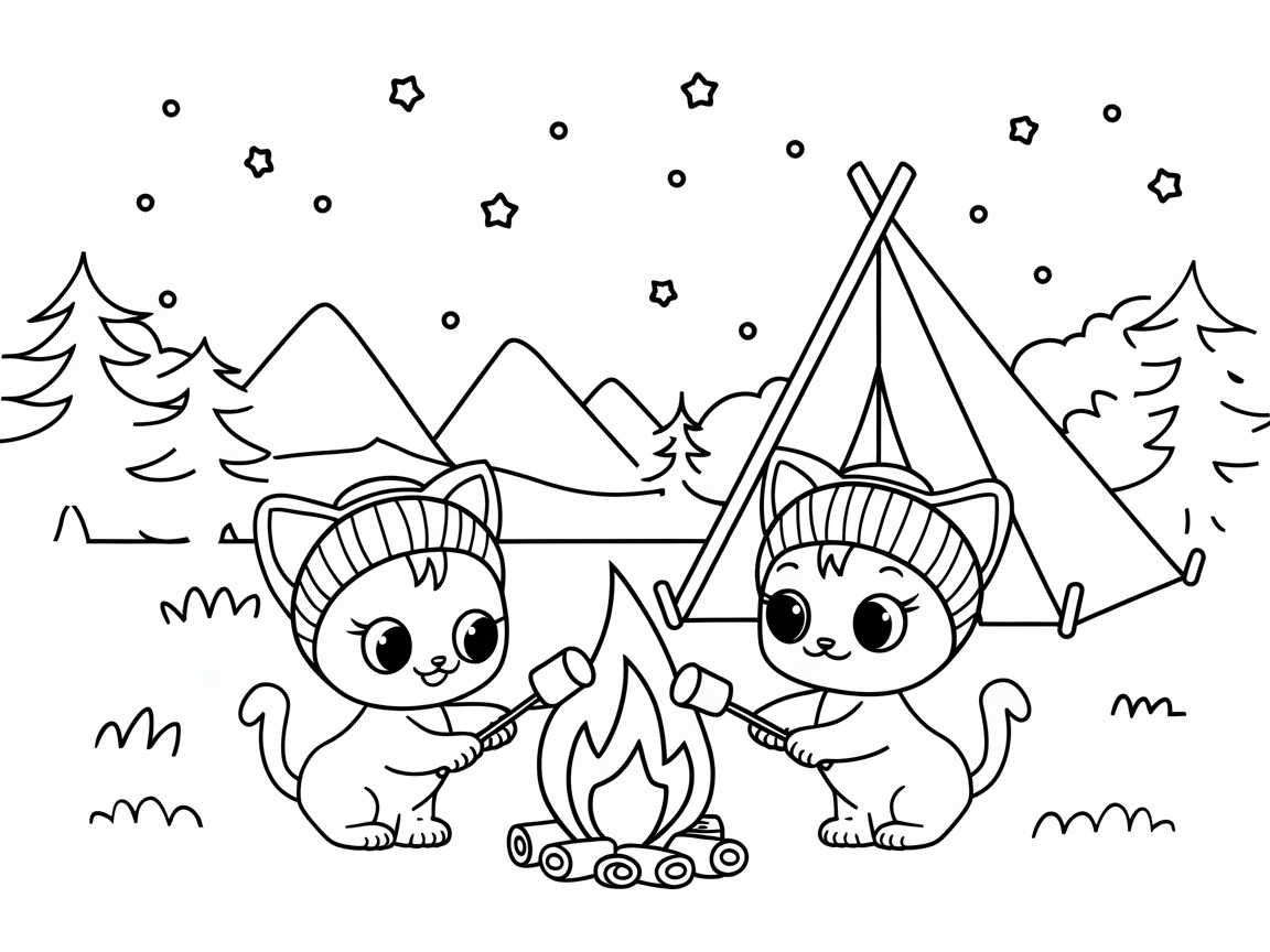 Warm Up with Kittens on a Camping Adventure