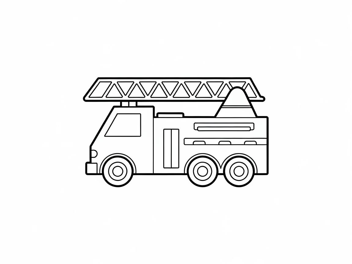 Fire Up the Fun With This Bold Fire Truck Coloring Page