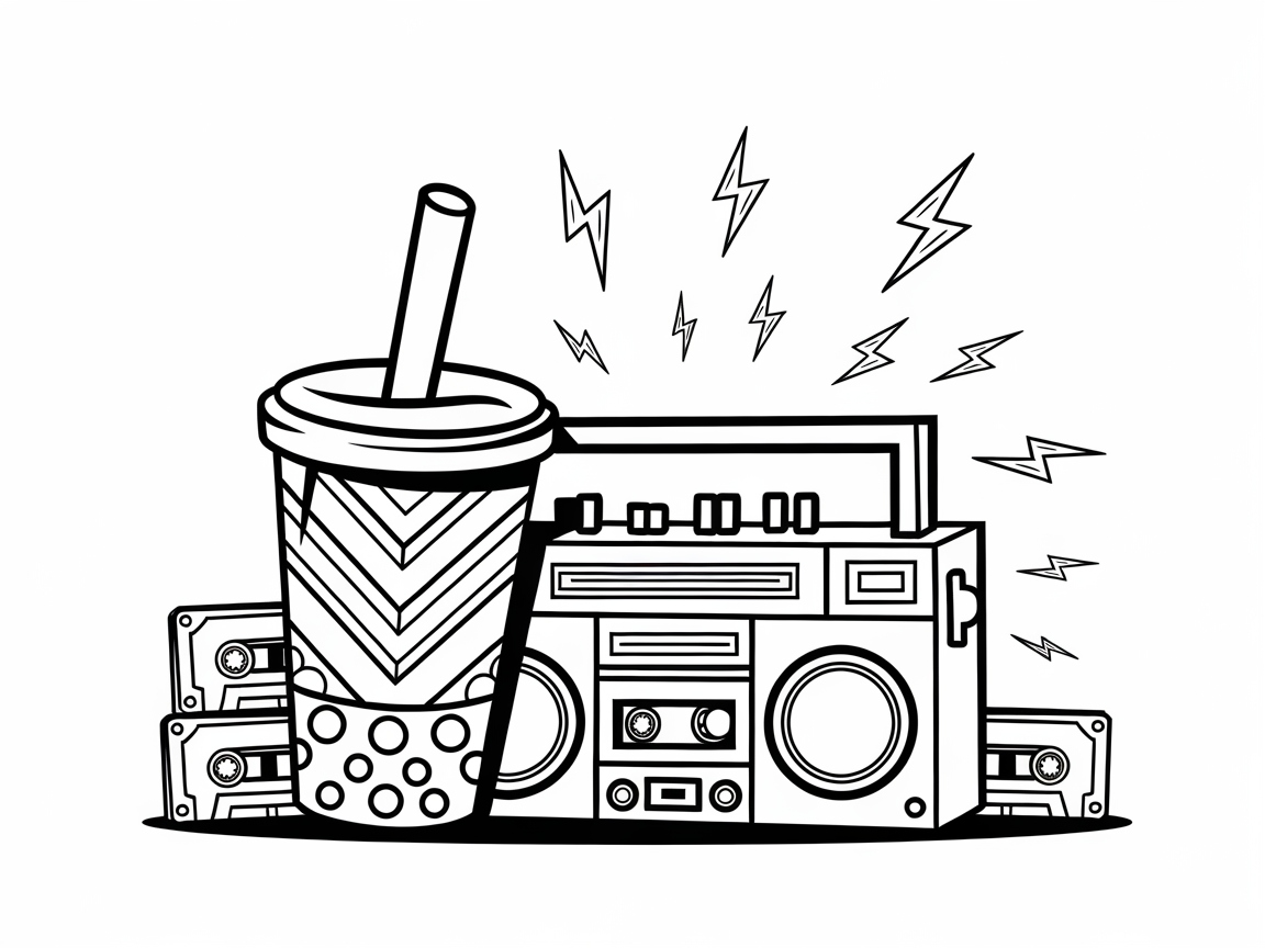 Turn Up the Fun with This Retro Boba Boombox!