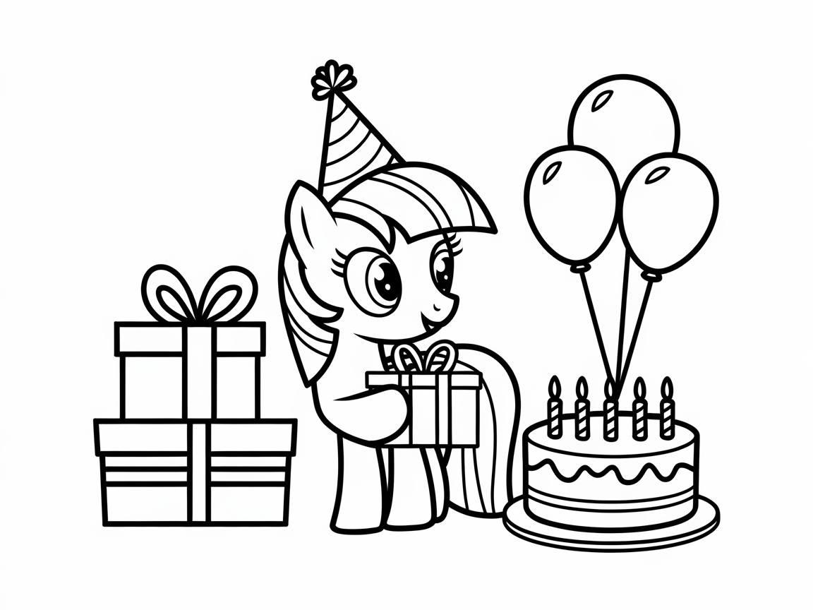 Celebrate with This Party Pony and Balloons