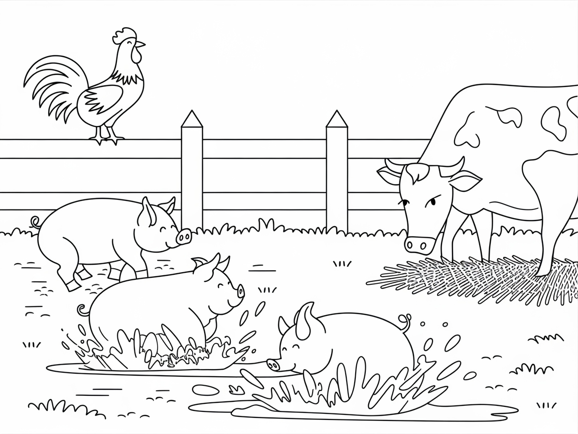 Farmyard Frolic with Pigs and Friends