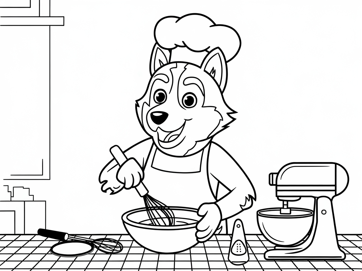 Chef Husky in the Kitchen Fun