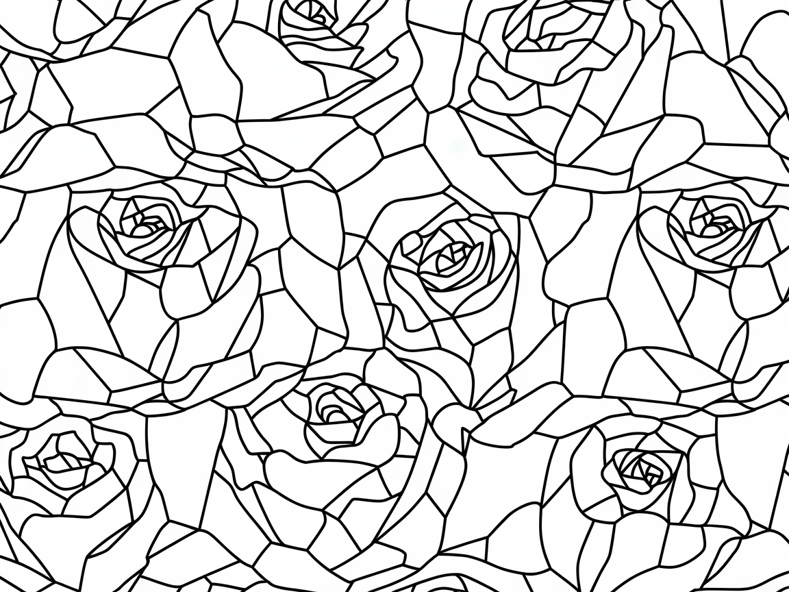 Intricate Rose Pattern: Dive into Floral Detail