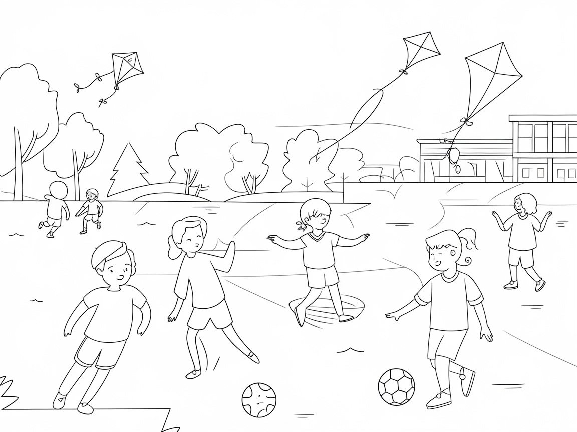 Playful Park Day with Kites and Games