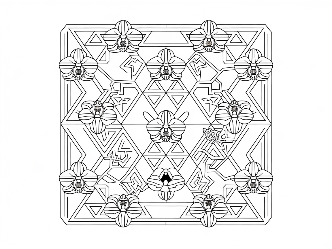 Create a Geometric Orchid Masterpiece