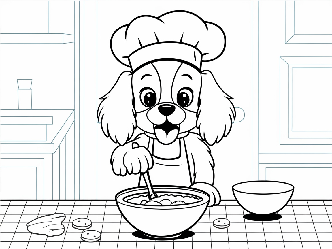 Cocker Spaniel Chef Whips Up Fun in the Kitchen