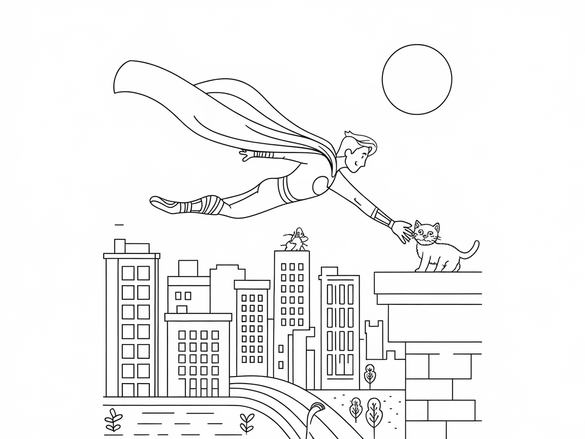 Color Your Heroic Rescue Scene