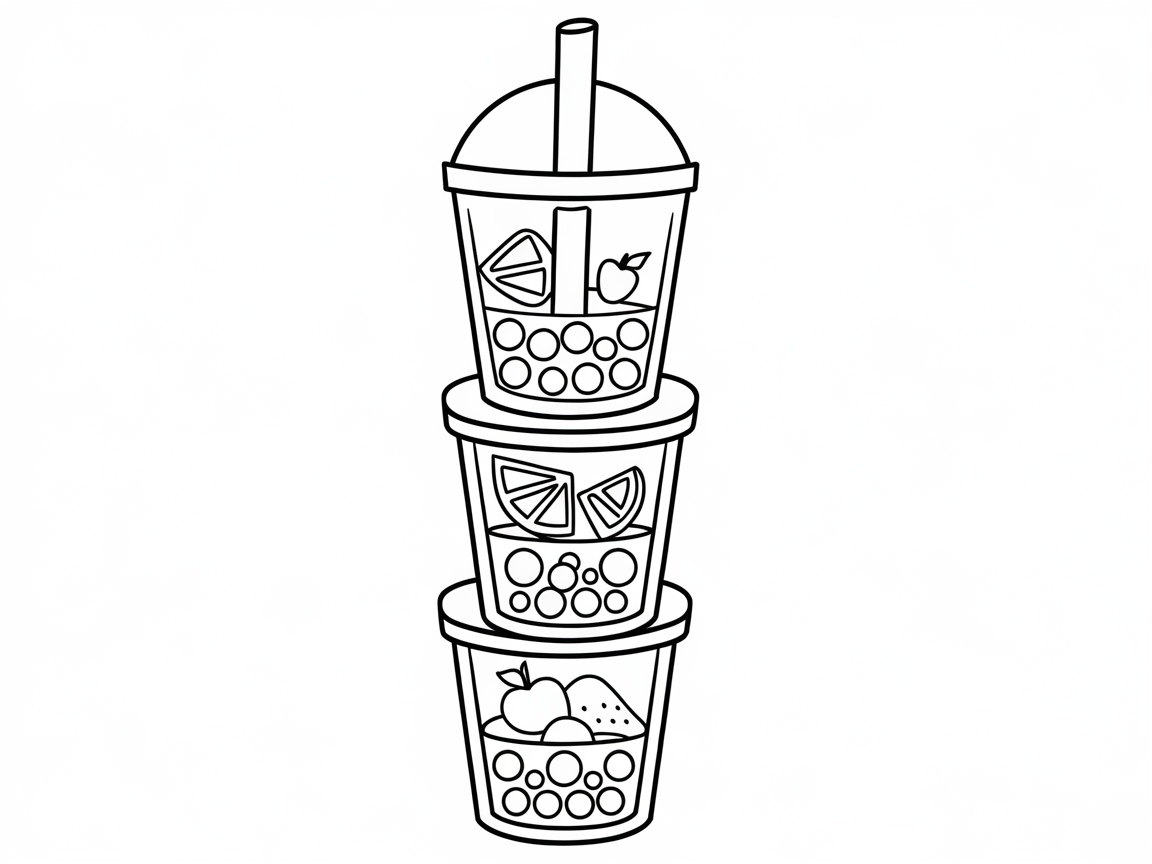 Stack Up the Fun with These Triple Boba Cups!
