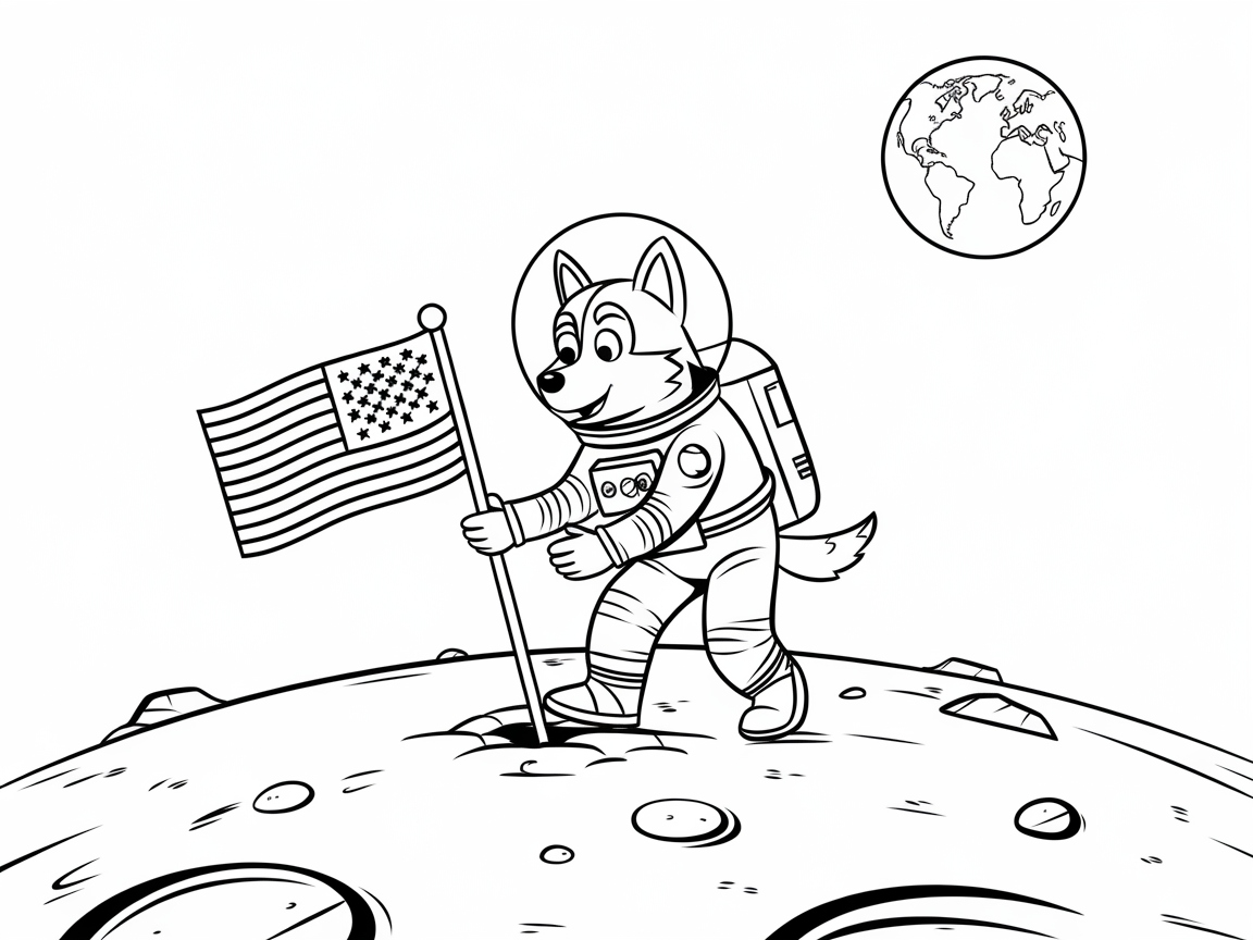 Out-of-This-World Husky Astronaut Adventure
