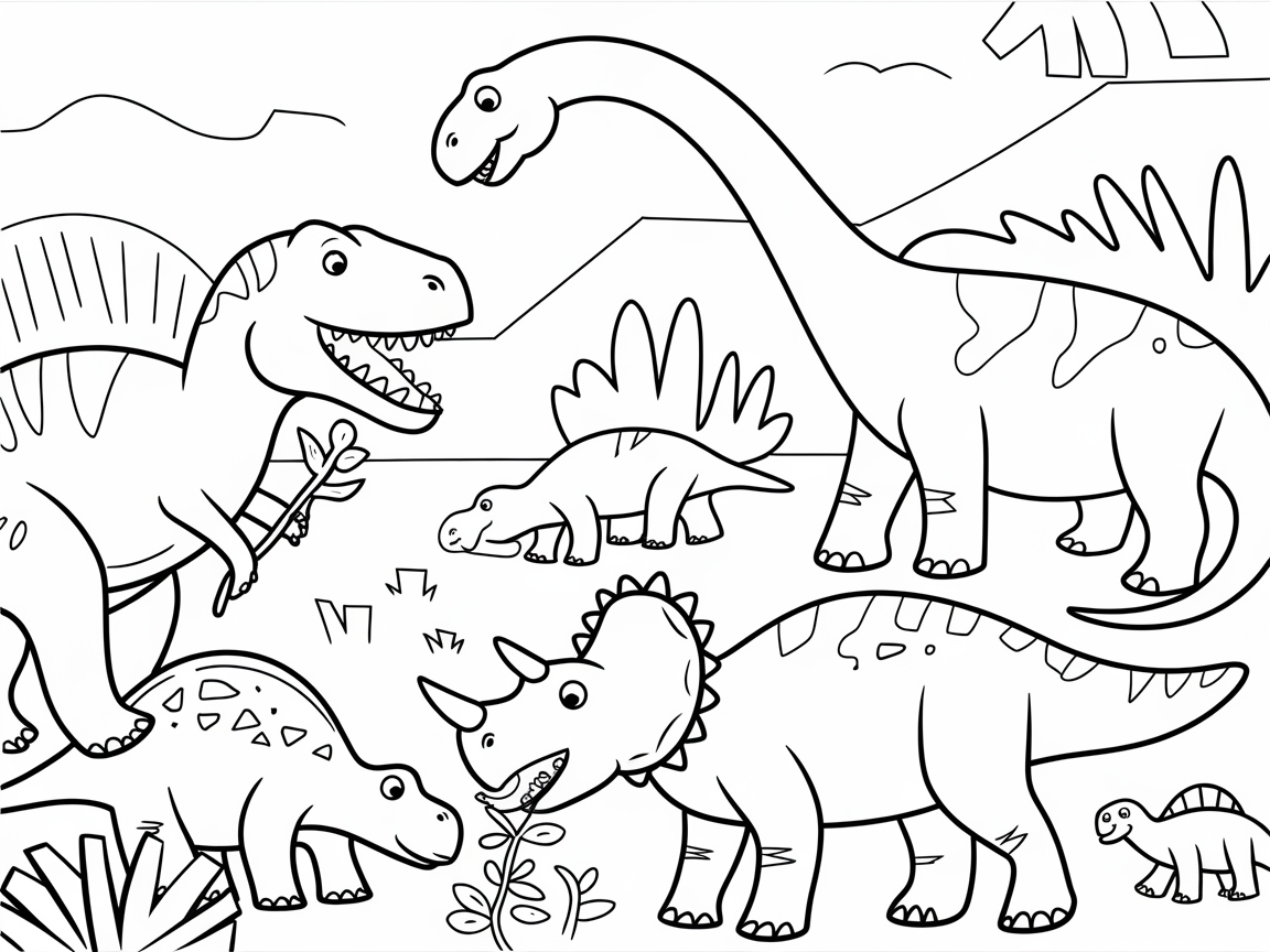 Dinosaur Playtime in the Prehistoric Park