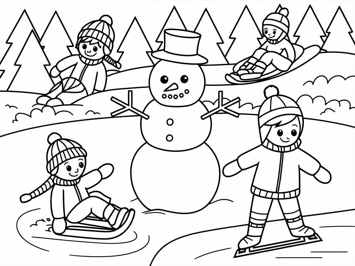 Winter Wonderland Fun with Snowman and Friends