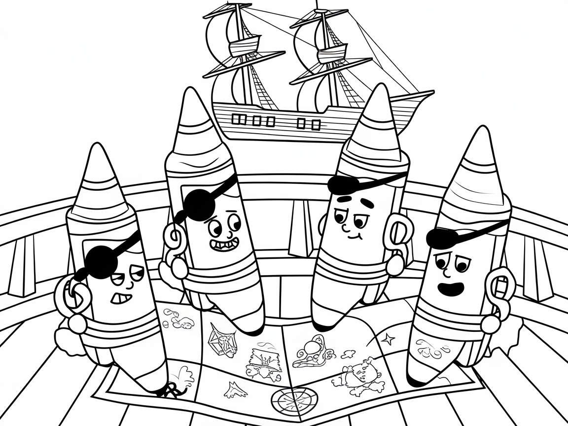 Set Sail with These Pirate Crayon Adventurers