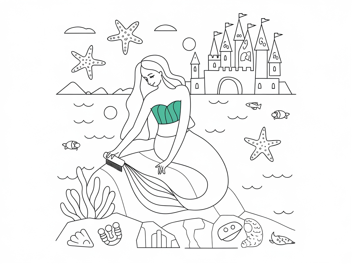 Magical Mermaid Kingdom Coloring Adventure