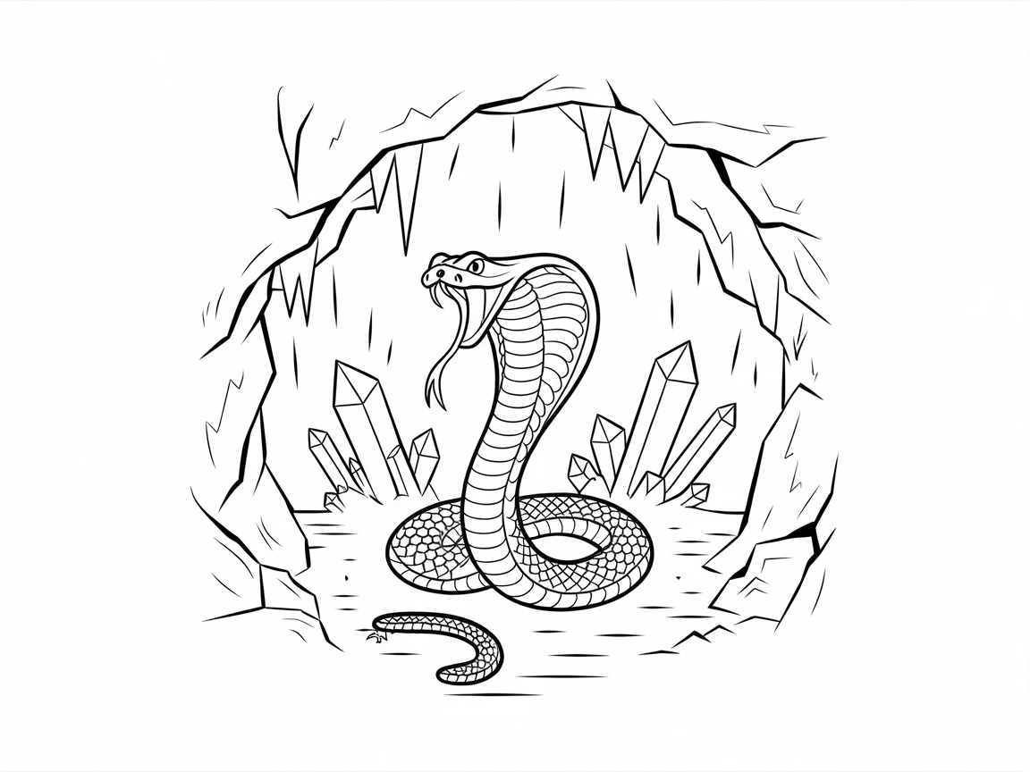 Discover the Mystical Cobra in a Crystal Cave