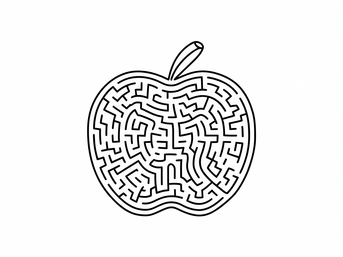 Navigate Your Way Through This Apple Maze